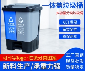 湖北一体盖双桶垃圾桶